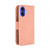 iPhone 17 Skin Feel Calf Texture Card Slots Leather Phone Case - Pink