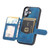 iPhone 17 Skin Feel Dream RFID Anti-theft PU Card Bag Phone Case - Peacock Blue