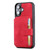 iPhone 17 Skin Feel Dream RFID Anti-theft PU Card Bag Phone Case - Red