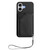 iPhone 17 Skin Feel Four Card Slots Phone Case with Wrist Strap - Black
