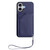 iPhone 17 Skin Feel Four Card Slots Phone Case with Wrist Strap - Blue