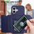 iPhone 17 Skin Feel Four Card Slots Phone Case with Wrist Strap - Blue