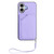iPhone 17 Skin Feel Four Card Slots Phone Case with Wrist Strap - Purple