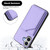 iPhone 17 Skin Feel Four Card Slots Phone Case with Wrist Strap - Purple