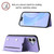 iPhone 17 Skin Feel Four Card Slots Phone Case with Wrist Strap - Purple