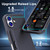 iPhone 17 Skin Feel PC Hybrid TPU Horizontal Hidden Mirror Card Bag Phone Case - Black