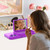 iPhone 17 Skin Feel PC Hybrid TPU Horizontal Hidden Mirror Card Bag Phone Case - Dark Purple