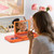 iPhone 17 Skin Feel PC Hybrid TPU Horizontal Hidden Mirror Card Bag Phone Case - Orange