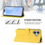 iPhone 17 Skin Feel Solid Color Leather Phone Case with Lanyard - Lemon Yellow