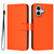 iPhone 17 Skin Feel Solid Color Leather Phone Case with Lanyard - Orange