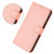 iPhone 17 Skin Feel Solid Color Leather Phone Case with Lanyard - Pink