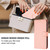 iPhone 17 Skin Feel Solid Color Leather Phone Case with Lanyard - Pink