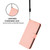 iPhone 17 Skin Feel Solid Color Leather Phone Case with Lanyard - Pink