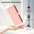 iPhone 17 Skin Feel Solid Color Leather Phone Case with Lanyard - Pink