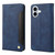 iPhone 17 Skin Feel Splicing Leather Phone Case - Blue