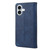 iPhone 17 Skin Feel Splicing Leather Phone Case - Blue