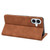 iPhone 17 Skin Feel Splicing Leather Phone Case - Brown