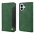 iPhone 17 Skin Feel Splicing Leather Phone Case - Green