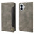 iPhone 17 Skin Feel Splicing Leather Phone Case - Grey