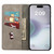 iPhone 17 Skin Feel Splicing Leather Phone Case - Grey