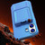 iPhone 17 Skin Feel TPU Hidden Mirror Card Bag Phone Case with Stand - Navy Blue
