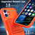 iPhone 17 Skin Feel TPU Hidden Mirror Card Bag Phone Case with Stand - Orange