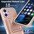 iPhone 17 Skin Feel TPU Hidden Mirror Card Bag Phone Case with Stand - Rose Gold