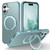 iPhone 17 Skin-Feel Rotary Damping Bracket MagSafe Phone Case - Lake Blue