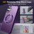 iPhone 17 Skin-Feel Rotary Damping Bracket MagSafe Phone Case - Purple