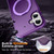 iPhone 17 Skin-Feel Rotary Damping Bracket MagSafe Phone Case - Purple