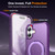 iPhone 17 Skin-Feel Rotary Damping Bracket MagSafe Phone Case - Purple