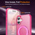 iPhone 17 Skin-Feel Rotary Damping Bracket MagSafe Phone Case - Rose Red