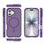 iPhone 17 Skin-friendly Magnetic PC + TPU Hybrid Shockproof Phone Case - Purple