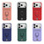 iPhone 17 Sliding Camshield Magnetic Card Holder Silicone Phone Case with Lanyard - Light Purple