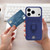 iPhone 17 Sliding Camshield Magnetic Card Holder Silicone Phone Case with Lanyard - Pink