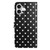 iPhone 17 Small Dots Pattern Vegan Leather Phone Case - Black