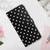 iPhone 17 Small Dots Pattern Vegan Leather Phone Case - Black