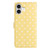 iPhone 17 Small Dots Pattern Vegan Leather Phone Case - Yellow