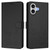 iPhone 17 Smile Embossing RFID Leather Phone Case - Black