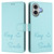 iPhone 17 Smile Embossing RFID Leather Phone Case - Mint Green