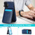 iPhone 17 Solid Color Card Slots Bracket PU Phone Case - Blue