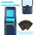 iPhone 17 Solid Color Card Slots Bracket PU Phone Case - Blue