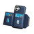 iPhone 17 Solid Color Metal Buckle Card Slots Bag Phone Case - Blue