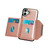 iPhone 17 Solid Color Metal Buckle Card Slots Bag Phone Case - Rose Gold