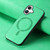 iPhone 17 Solid Color Retro Magsafe PU Back Cover Phone Case - Green