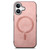 iPhone 17 Solid Color Retro Magsafe PU Back Cover Phone Case - Pink