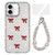 iPhone 17 Sparkling IMD Colorful Bow Phone Case with Bracelet - Glitter White