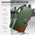iPhone 17 Splicing Zipper Wallet Vegan Leather Phone Case with Strap - Green