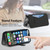 iPhone 17 Splitable Electroplated MagSafe RFID Anti-theft Leather Phone Case with Lens Film - Black