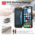 iPhone 17 Splitable Electroplated MagSafe RFID Anti-theft Leather Phone Case with Lens Film - Black
